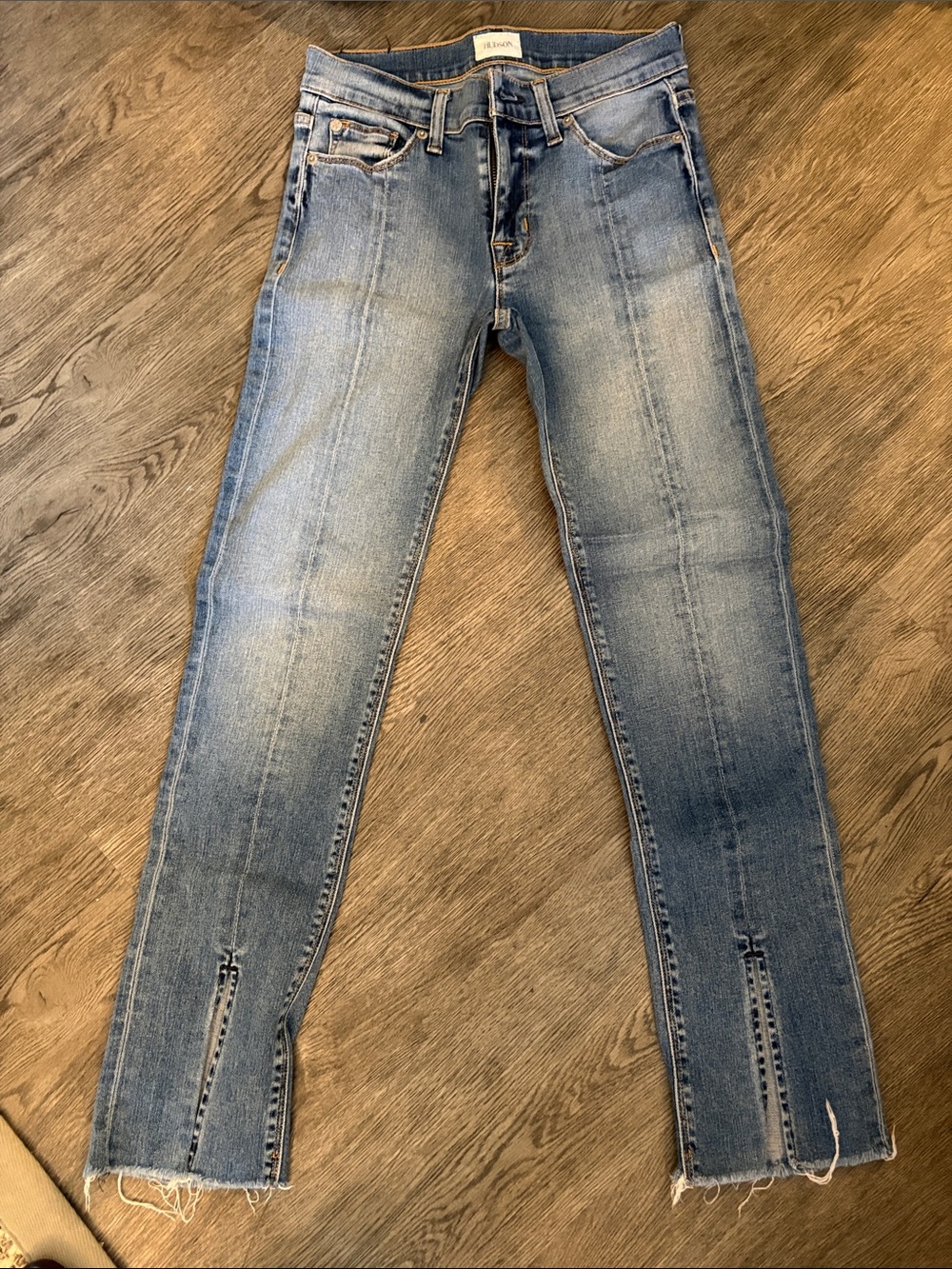 Hudson Jeans Women's Light Blue Skinny Jeans with Front Ankle Slits